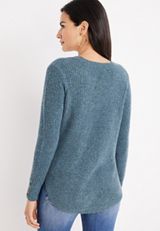 Waffle Knit Sweater, C2496, small