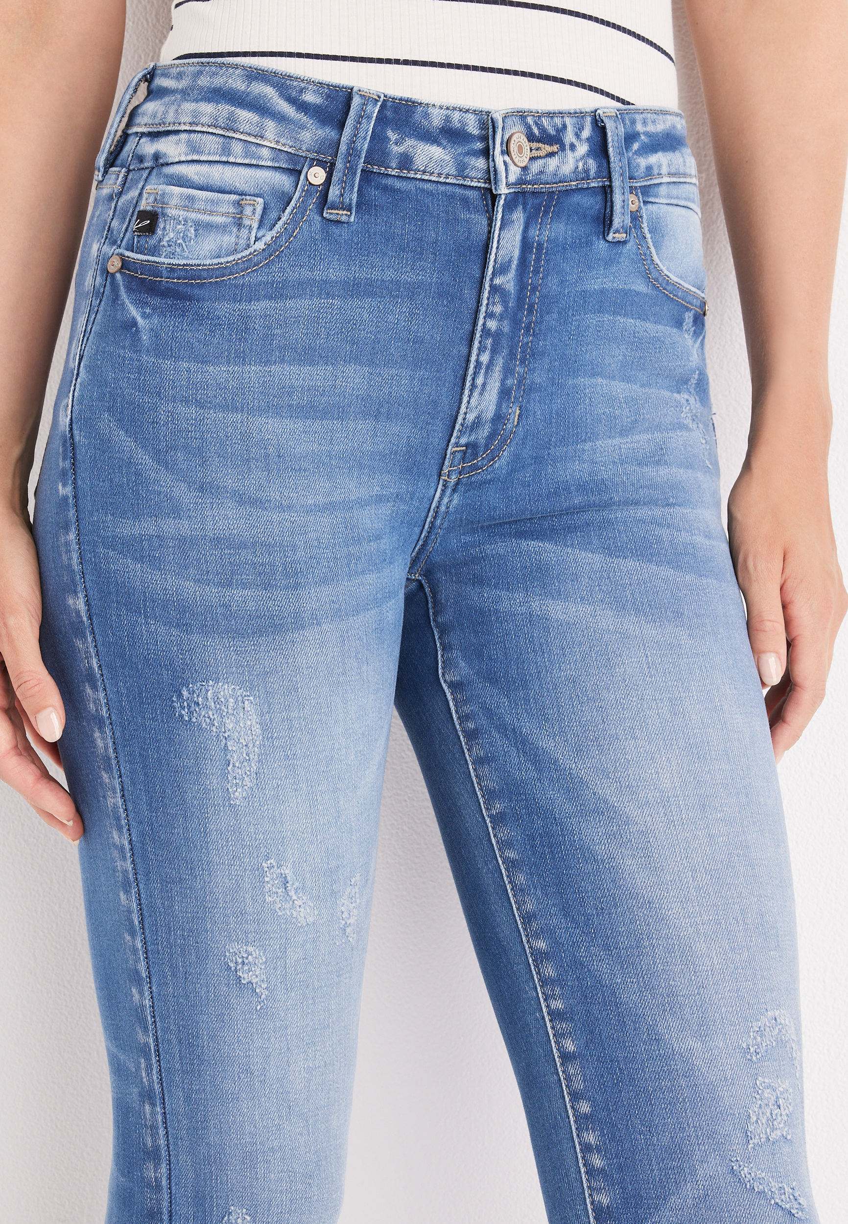 KanCan&trade; Bootcut High Rise Jean, LIGHT SANDBLAST, large