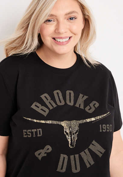 Plus Size Brooks And Dunn Oversized Graphic Tee