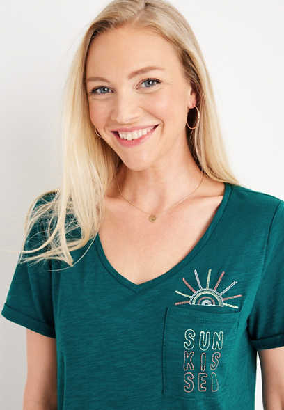 Sunkissed Embroidered Graphic Tee