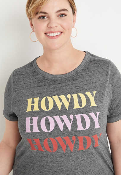 Plus Size Howdy Graphic Tee