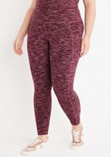 Plus Size Super High Rise Space Dye Pocket Luxe Legging, C7089, small