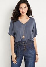 24/7 Flawless Oversized Dolman Tee, C1505, small