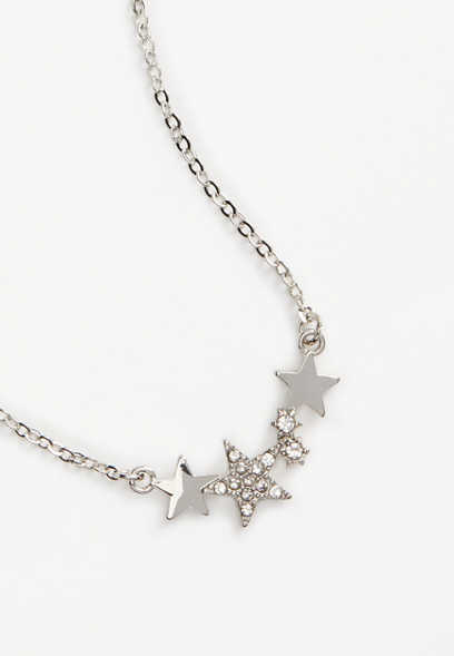 Girls Silver Star Necklace