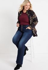 Plus Size Waffle Knit Sweater, , small