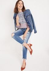 Marble Mock Neck Sweater, C1524, small