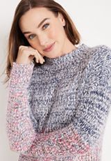 Marble Mock Neck Sweater, C1524, small