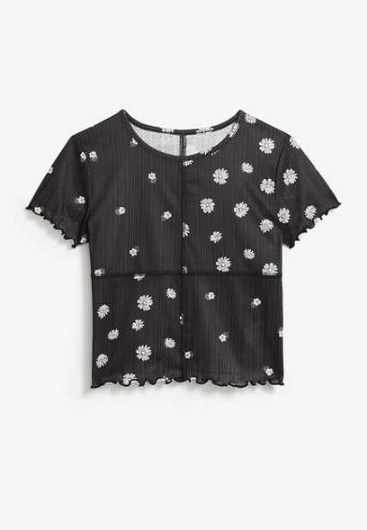 Girls Floral Patchwork Tee