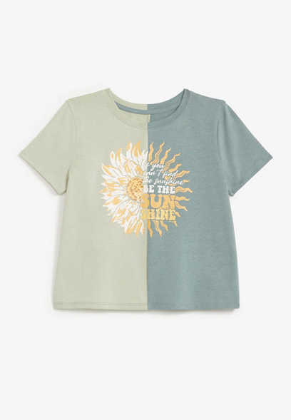 Girls Colorblock Be The Sunshine Graphic Tee