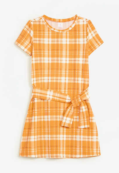 Tie Front French Terry Skater Dress