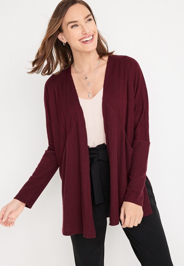 Solid Textured Cardigan | maurices