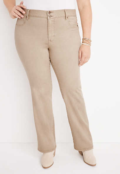 Plus Size m jeans by maurices™ Slim Boot High Rise Double Button Pant