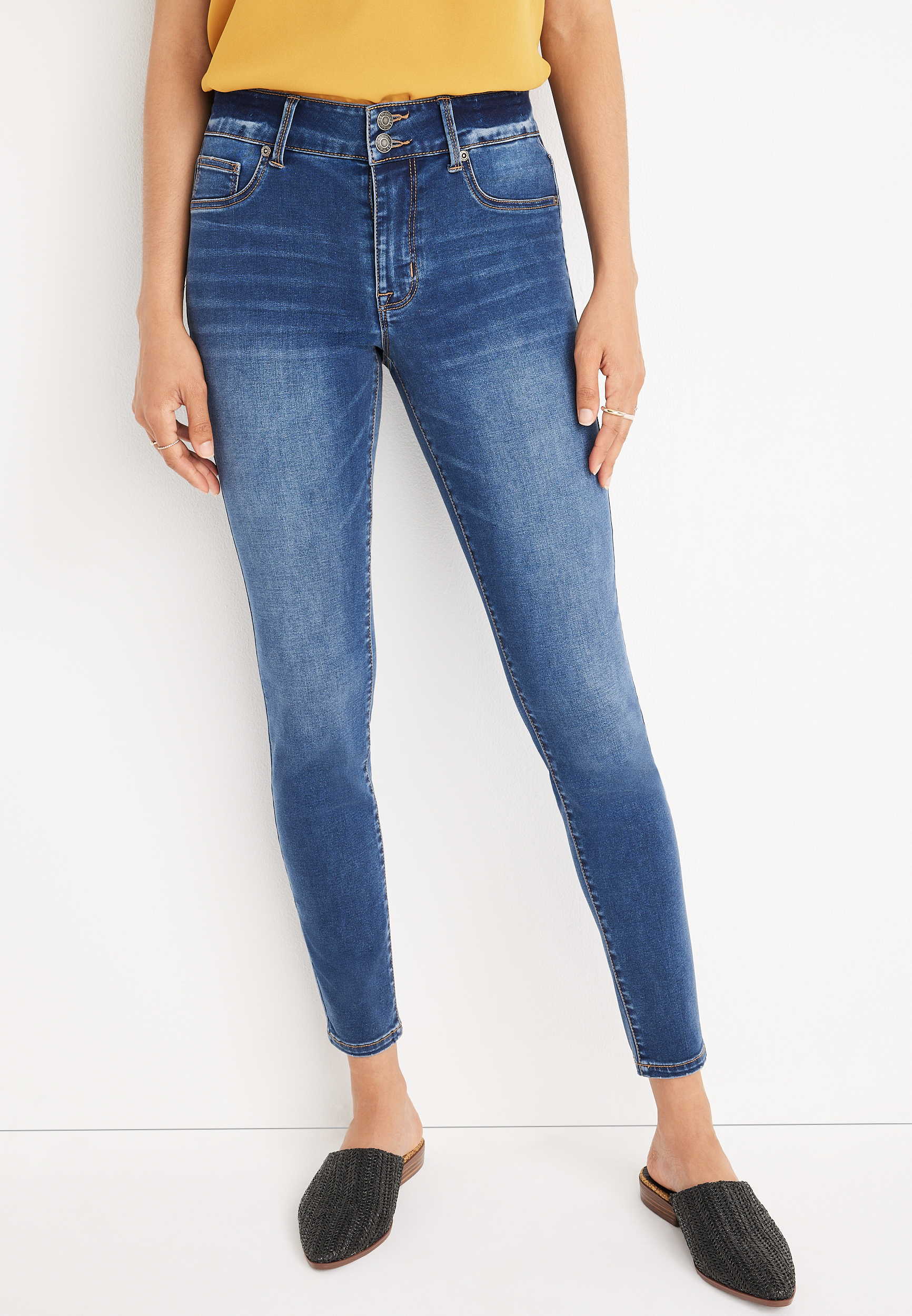 m jeans by maurices™ High Rise Double Button Jean maurices