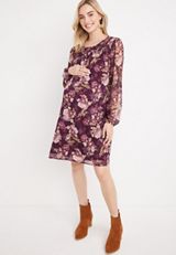 Floral Shift Maternity Dress, C830, small