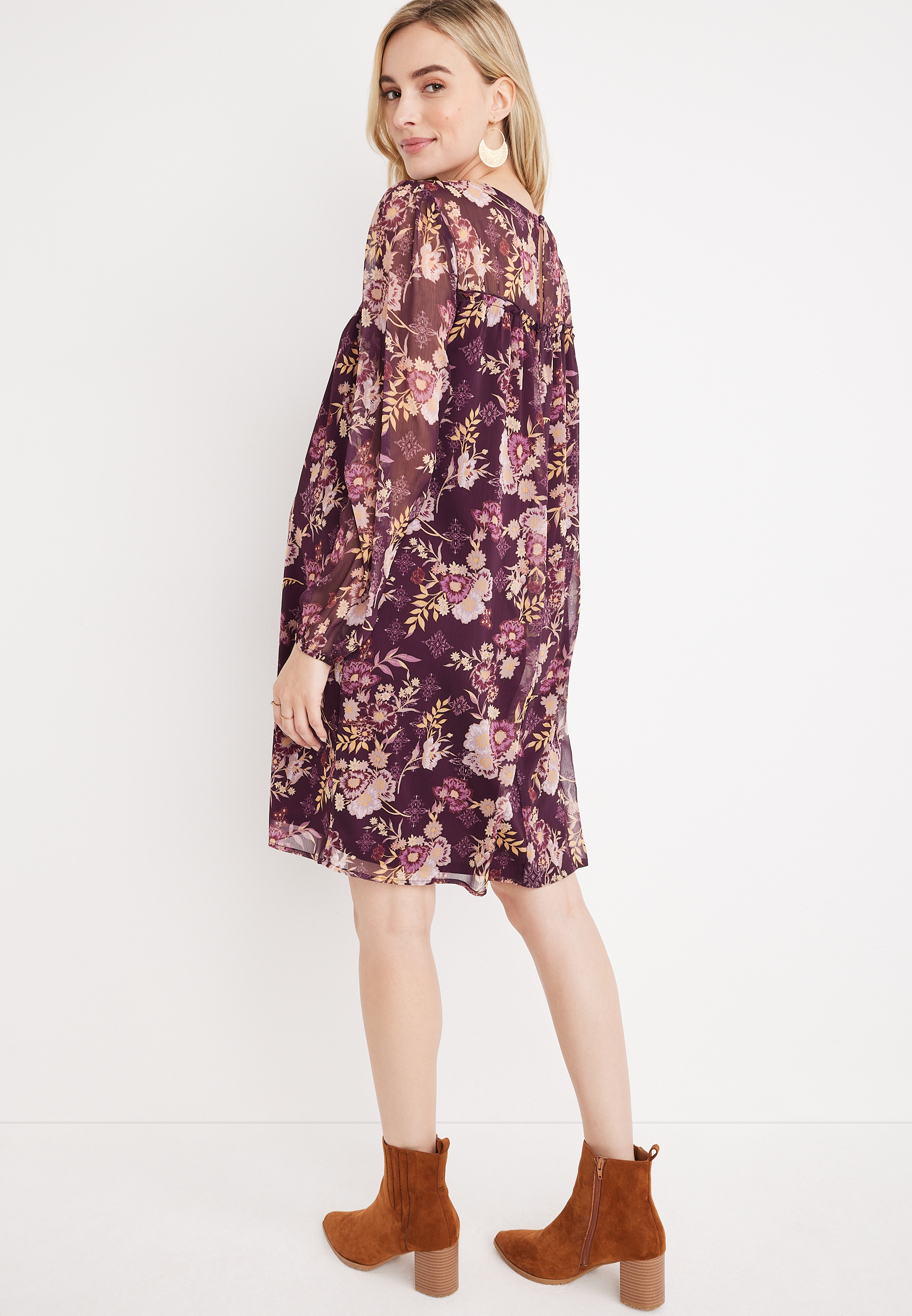 Floral Shift Maternity Dress, C830, large