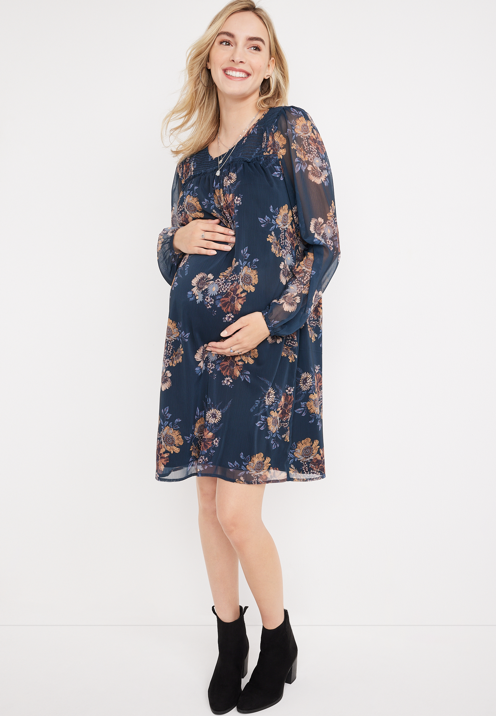Floral Shift Maternity Dress | maurices