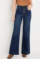 m jeans by maurices&trade; Wide Leg Super High Rise Button Fly Jean, , small