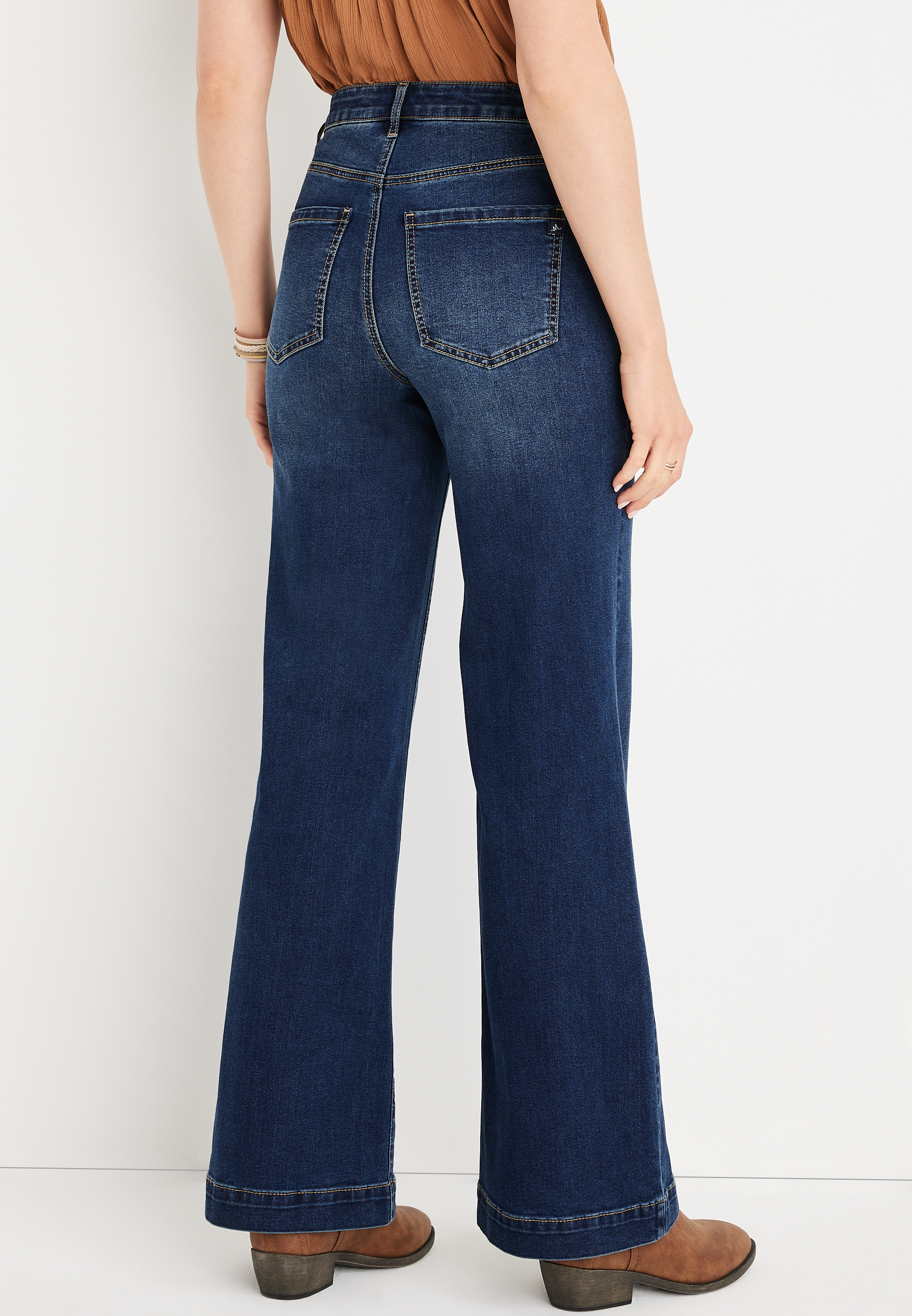m jeans by maurices&trade; Wide Leg Super High Rise Button Fly Jean, , large