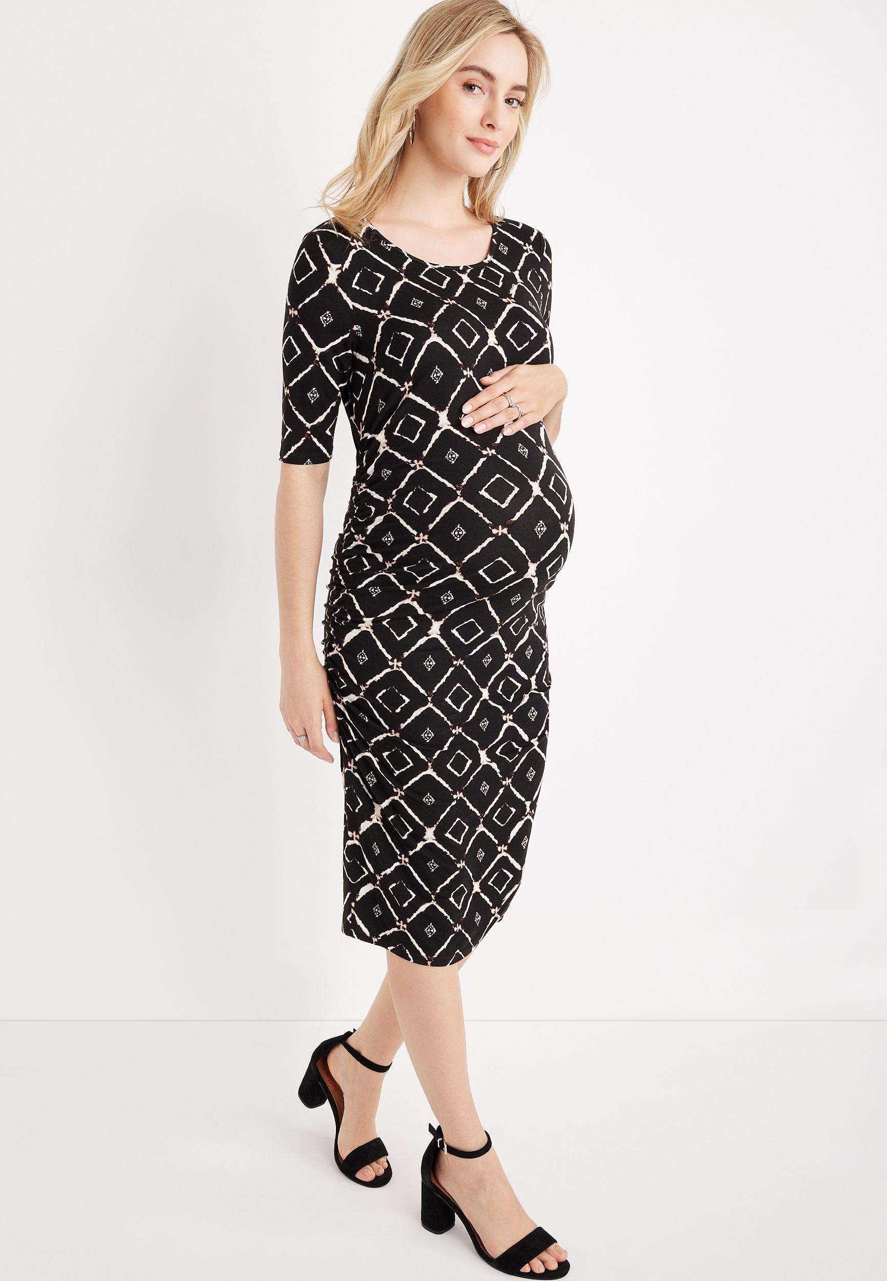 Bodycon Maternity Midi Dress maurices