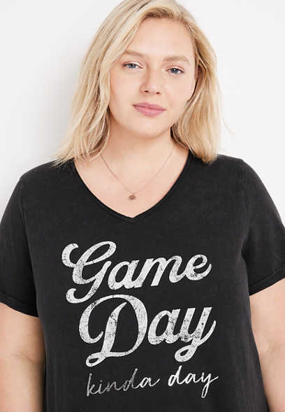 Plus Size Game Day Kinda Day Graphic Tee