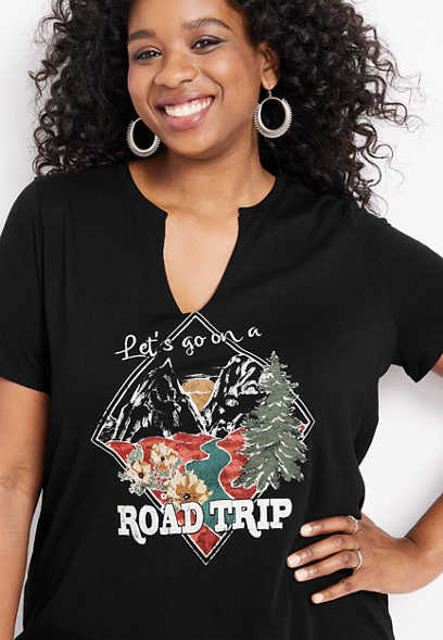 Plus Size Road Trip Graphic Tee