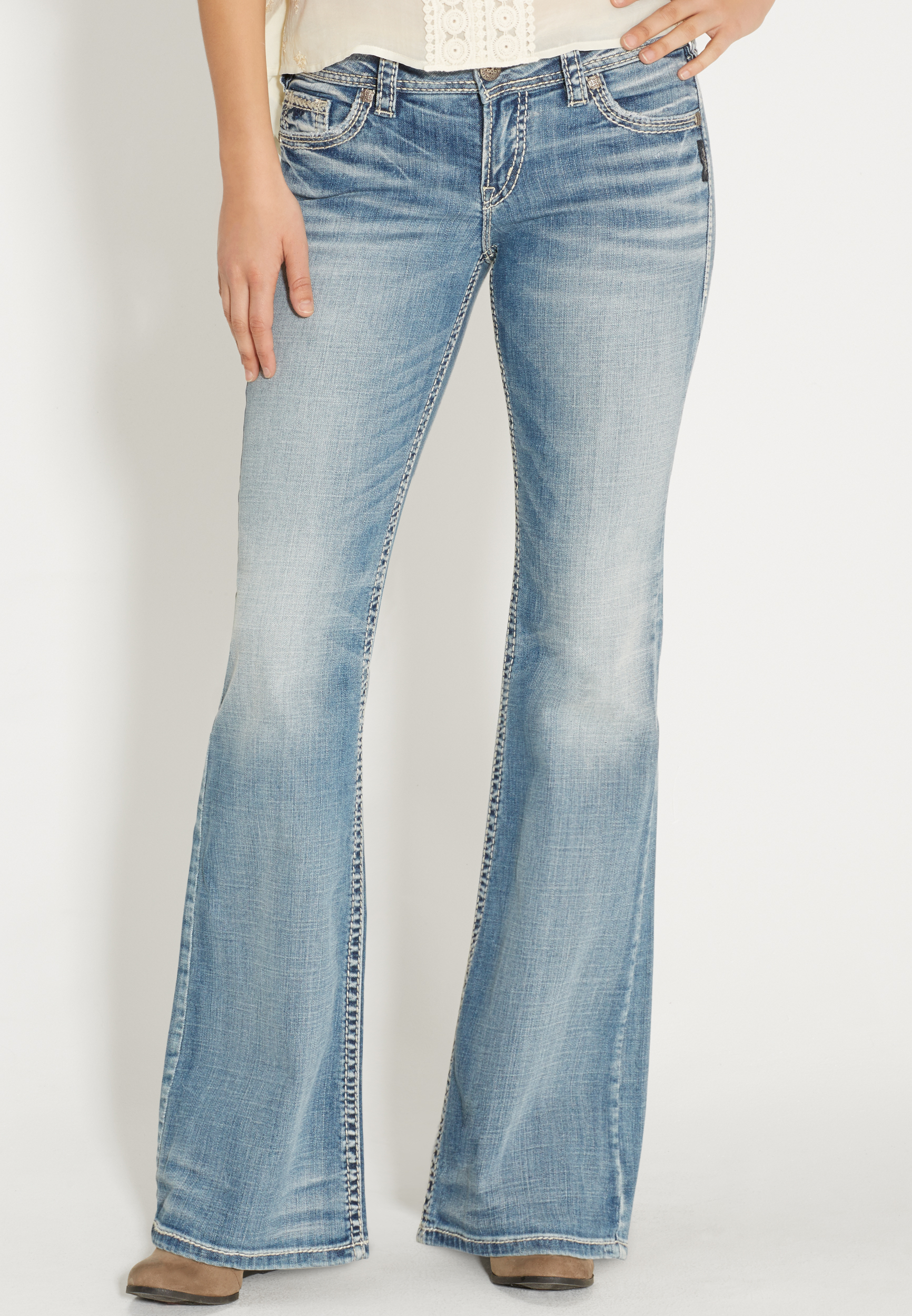 stretch flare jeans
