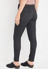 Bengaline Textured Mid Rise Skinny Pant, GRAY, small