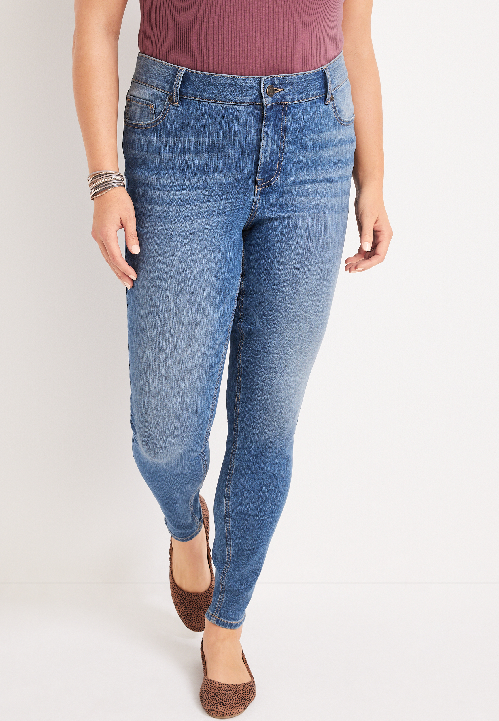 Plus Size m jeans by maurices™ Classic Skinny Mid Fit Mid Rise Jean ...