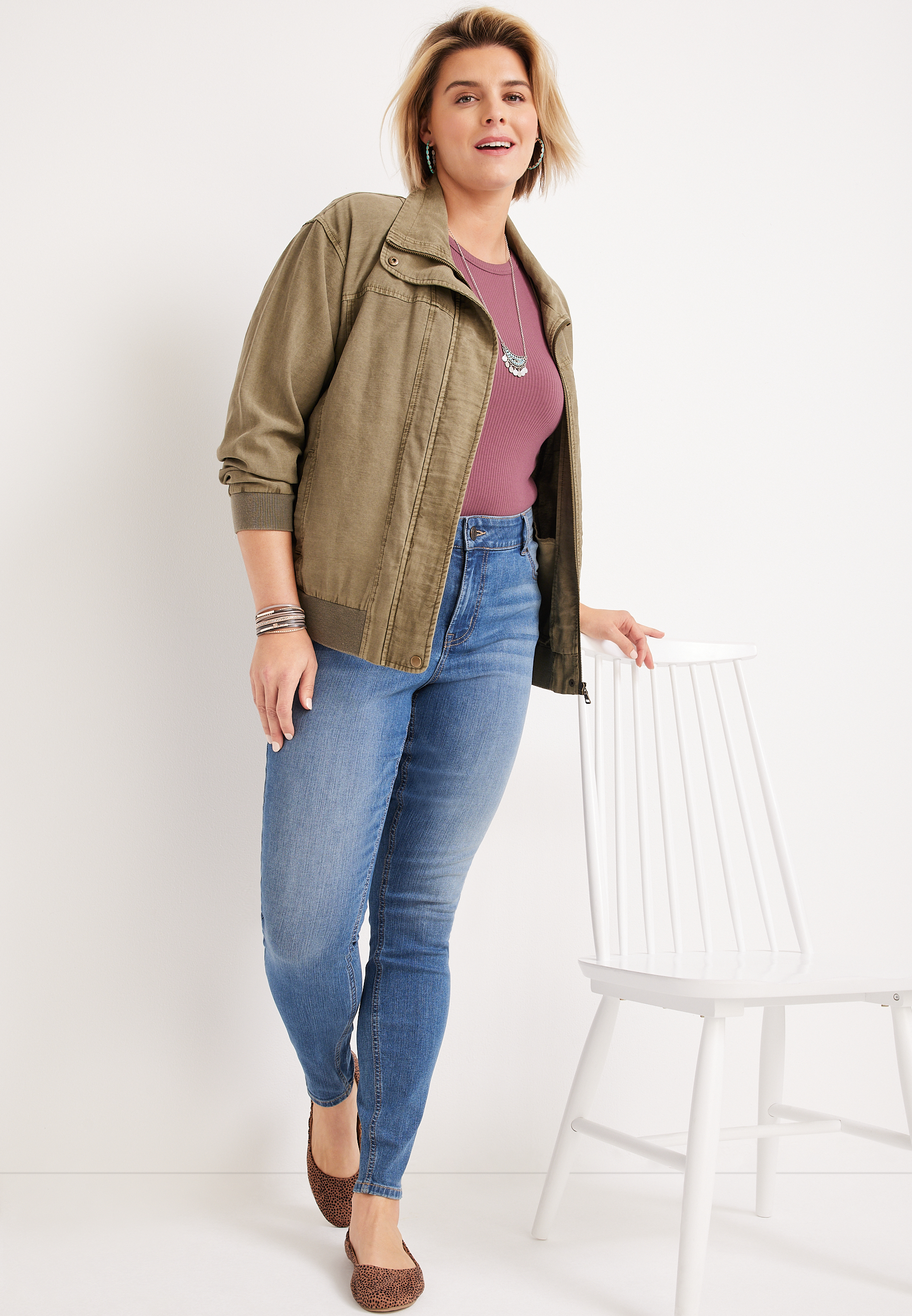 Plus Size m jeans by maurices&trade; Classic Skinny Mid Fit Mid Rise Jean, C3337, large