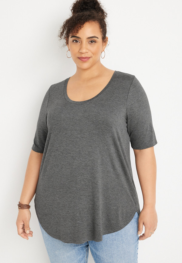 Plus Size 24/7 Solid Flawless Tunic Tee