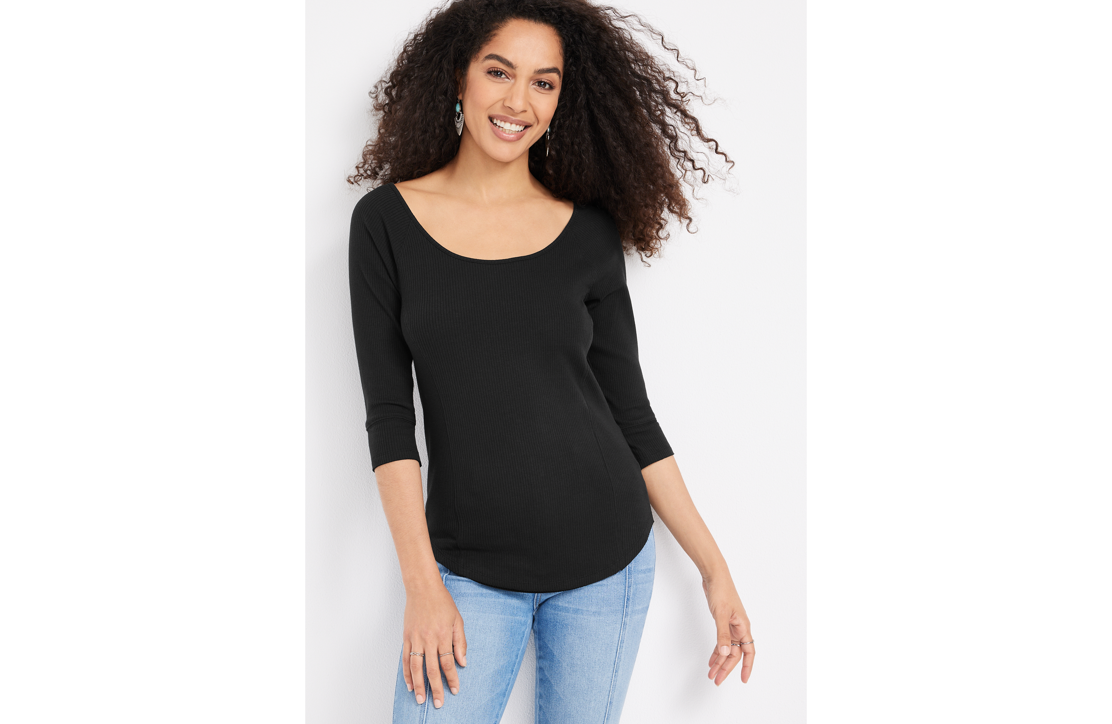 Ribbed Strappy Back Tee