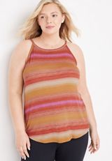 Plus Size 24/7 Mara High Neck Tank Top, , small