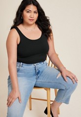Brushed Ribbed Tunic Top