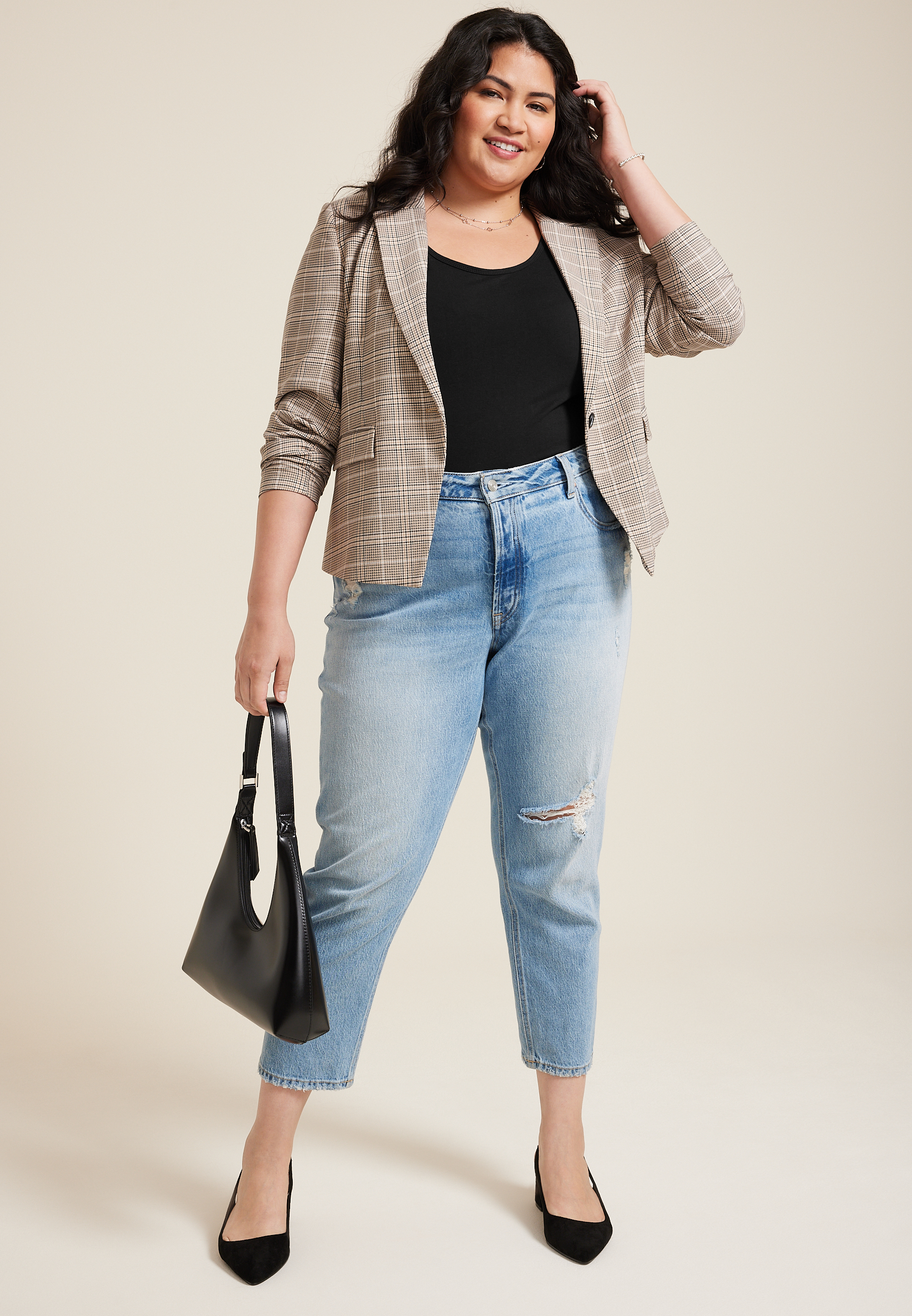 Plus Scoop Neck Tunic Tank Top