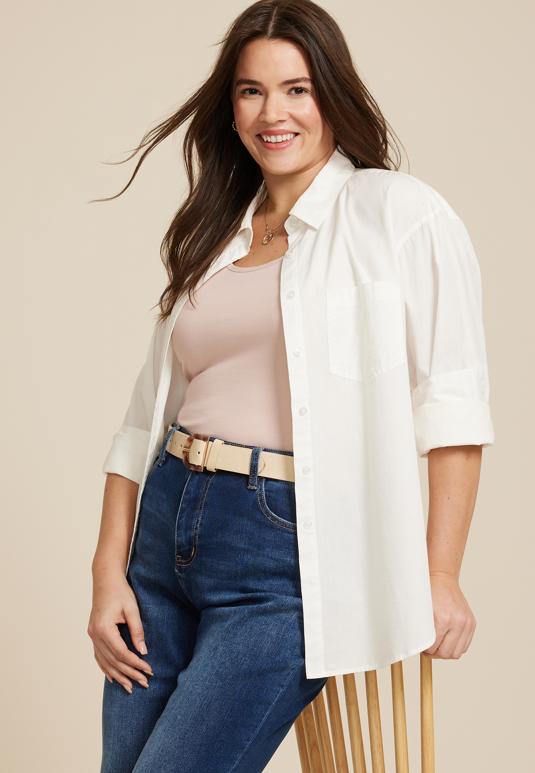 Plus Size Scoop Neck Tunic Tank Top, C6031, large