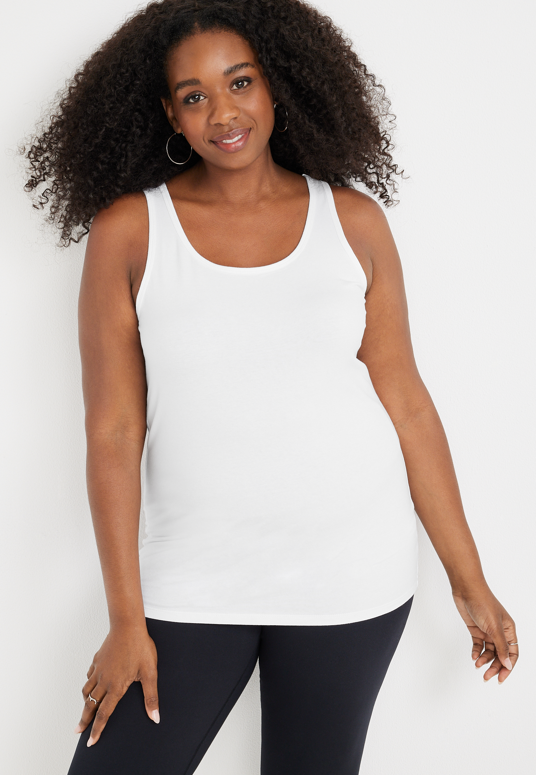 Sleeveless Womens White Shirt Plus Size