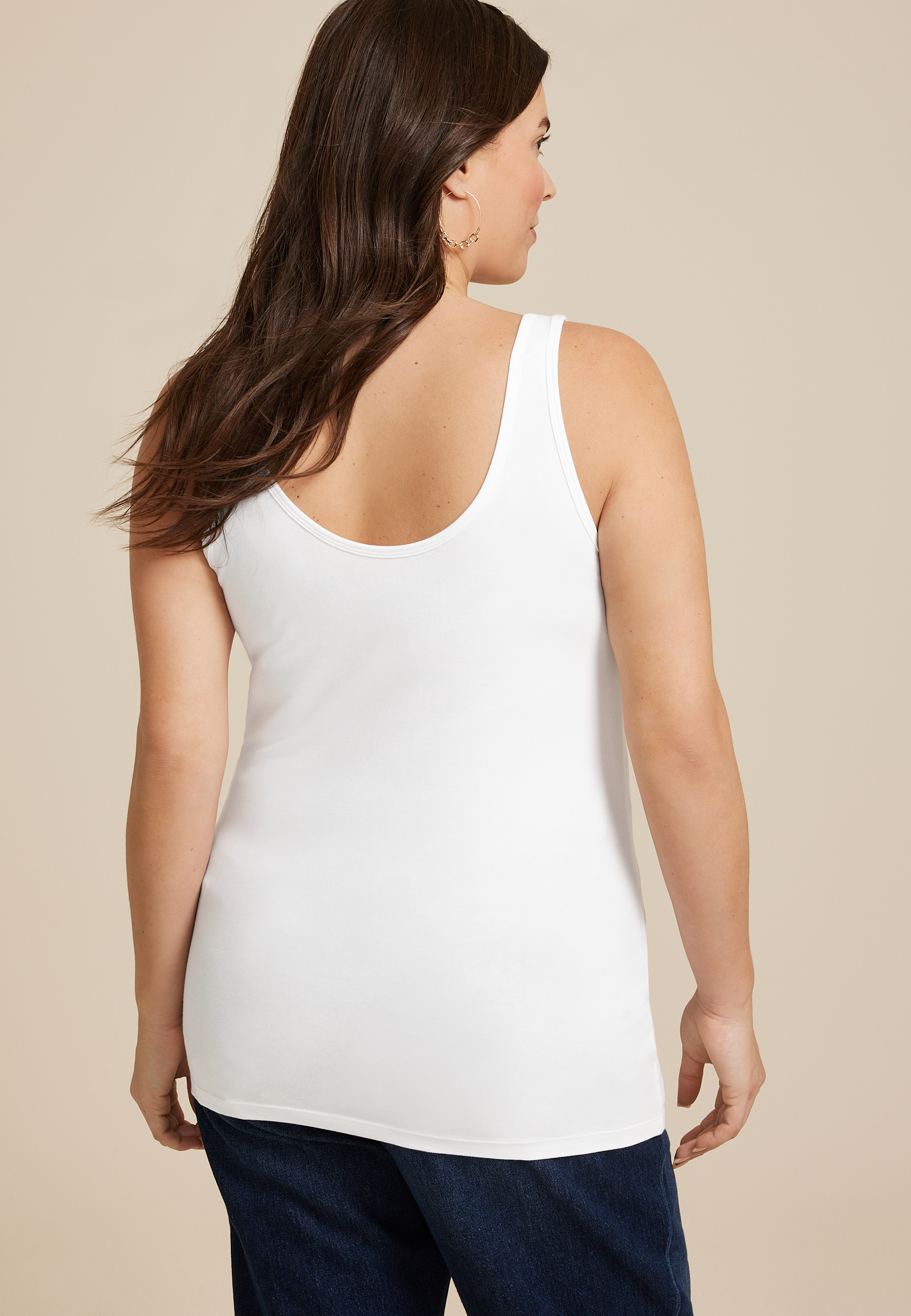 Plus Size Scoop Neck Tunic Tank Top - thumbnail 8