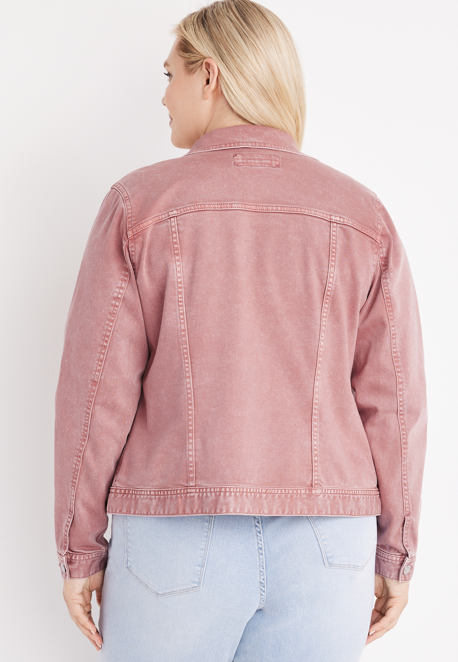 Plus Size Denim Jacket, C115, large