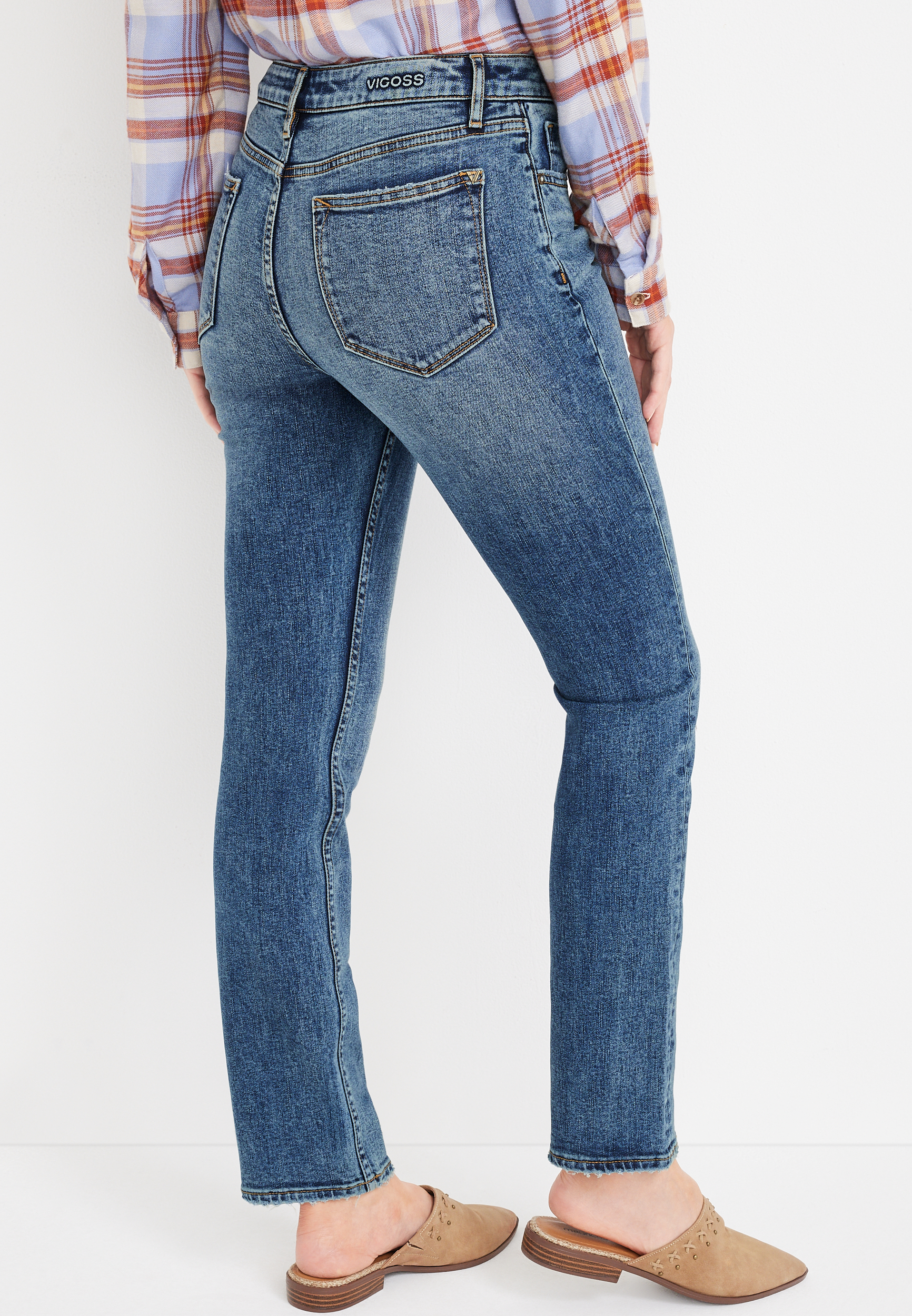 Vigoss&reg; Classic Straight Mid Rise Jean, MEDIUM SANDBLAST, large