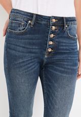 Vigoss&reg; Classic Bootcut High Rise Button Fly Jean, DARK SANDBLAST, small