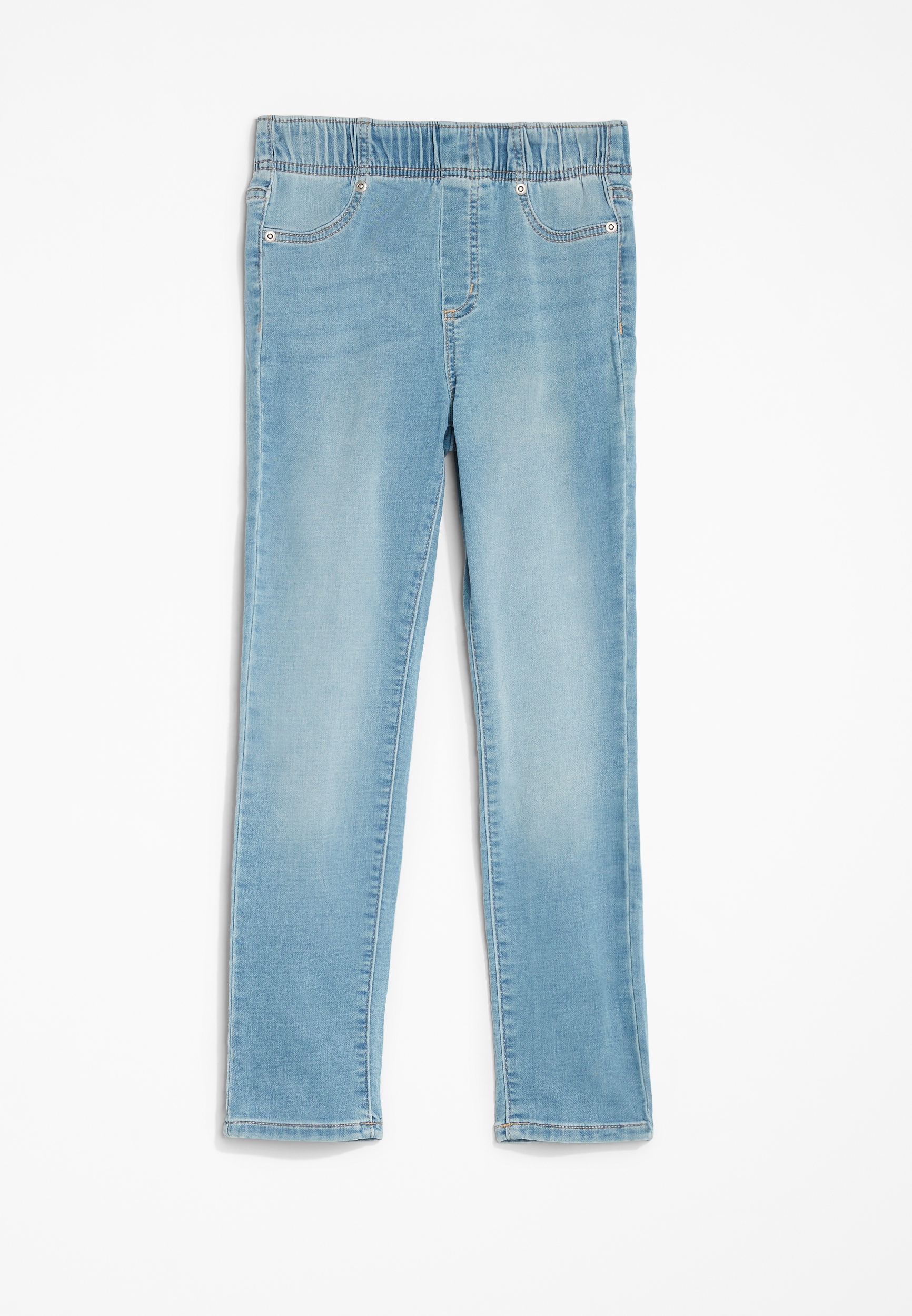 Girls High Rise Denim Knit Jeggings | maurices