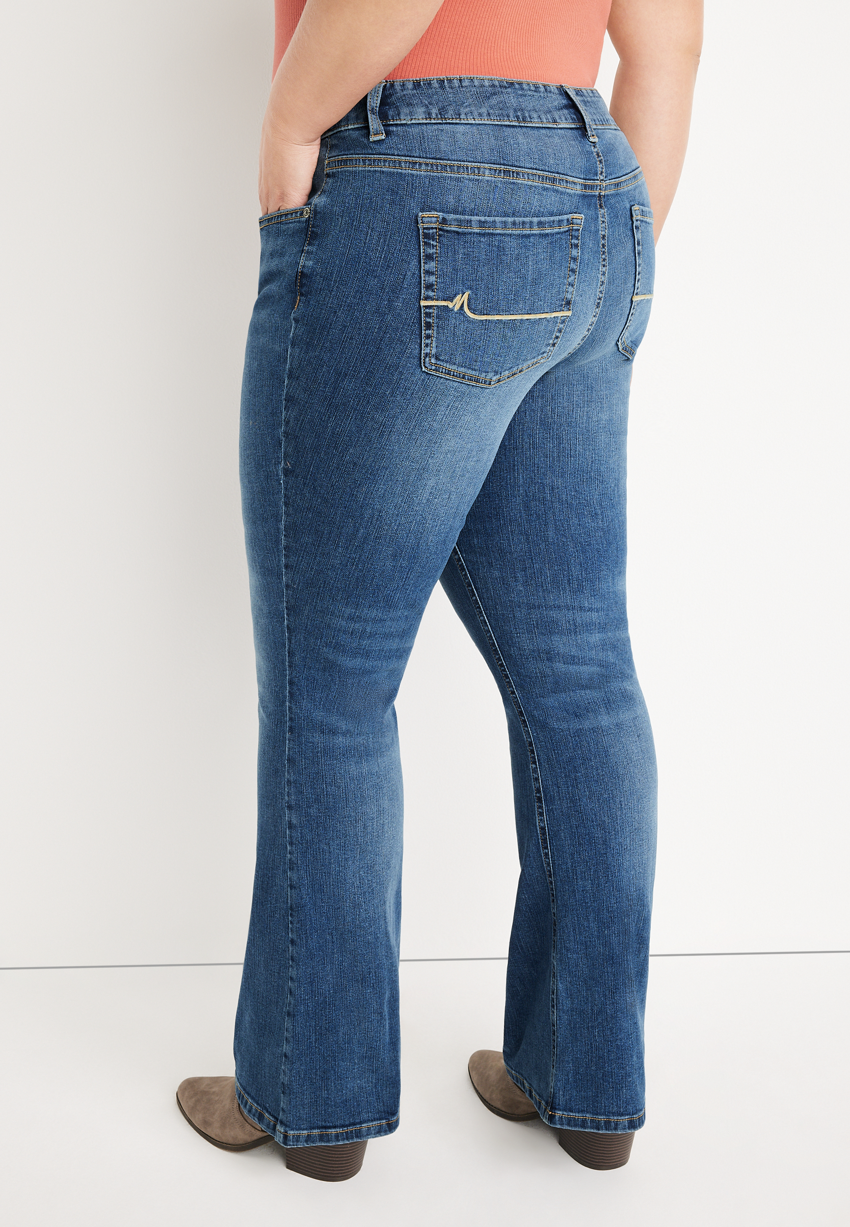 Plus Size m jeans by maurices&trade; Classic Flare Mid Rise Jean, C258, large