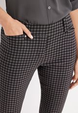 Plaid Bengaline Skinny Ankle Dress Pant, C4163, small