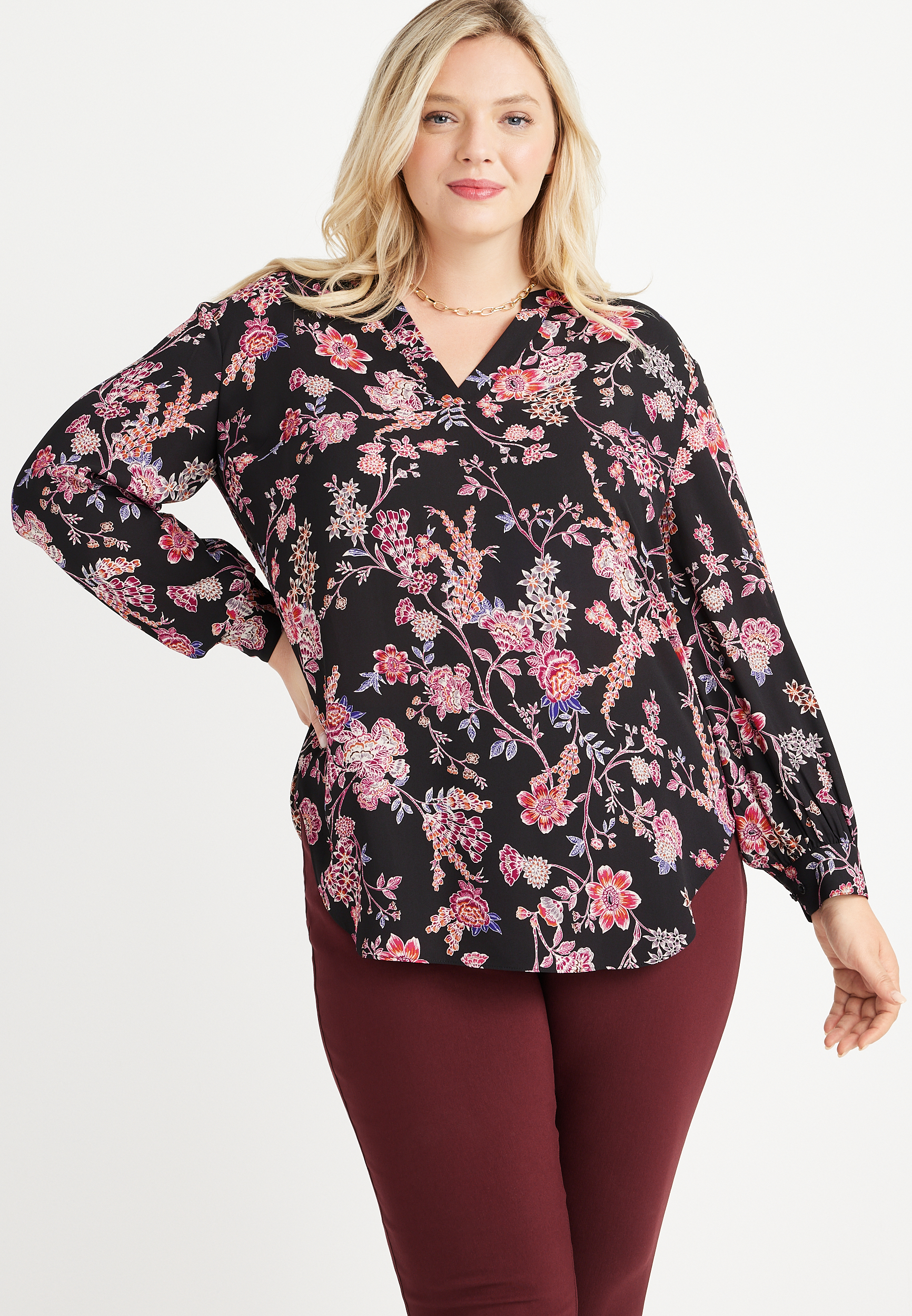 Plus Size Atwood Floral Tunic Blouse | maurices