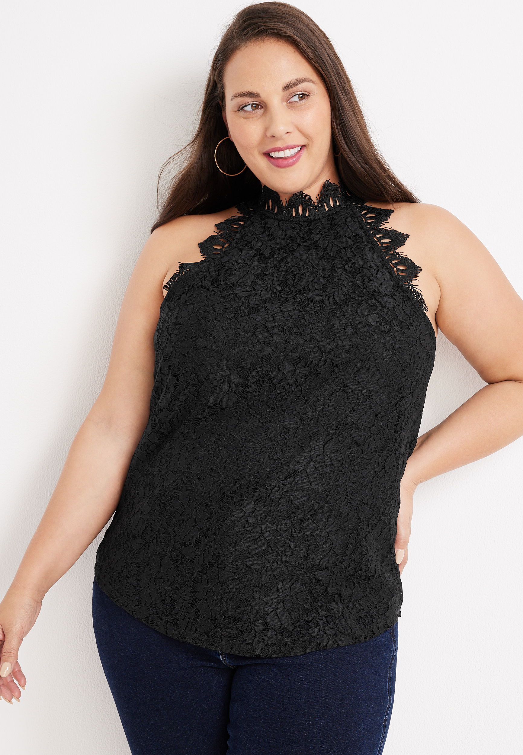 Plus Size Love Lace Halter | maurices