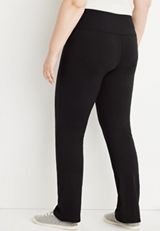 Plus Size Black Super High Rise Luxe Crossover Bootcut Legging, BLACK, small
