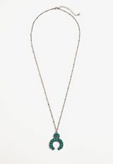 Silver Turquoise Pendant Necklace, , small