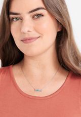 Mountain Line Pendant Dainty Necklace, , small