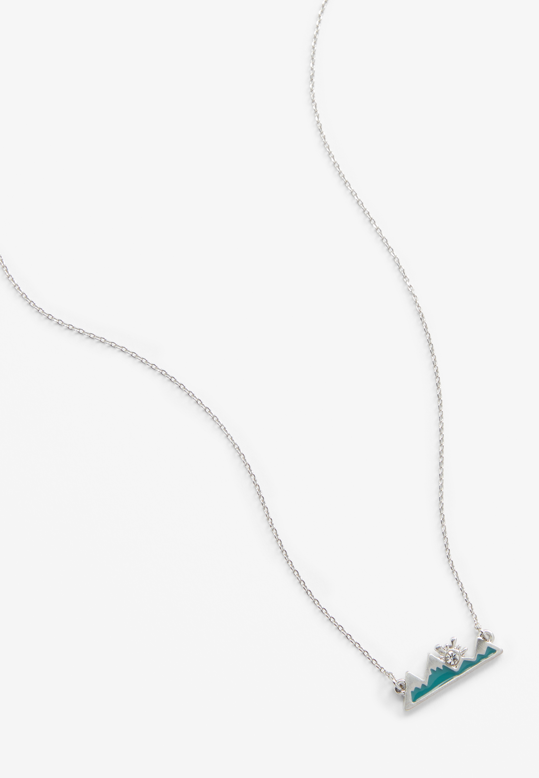Mountain Line Pendant Dainty Necklace, , large