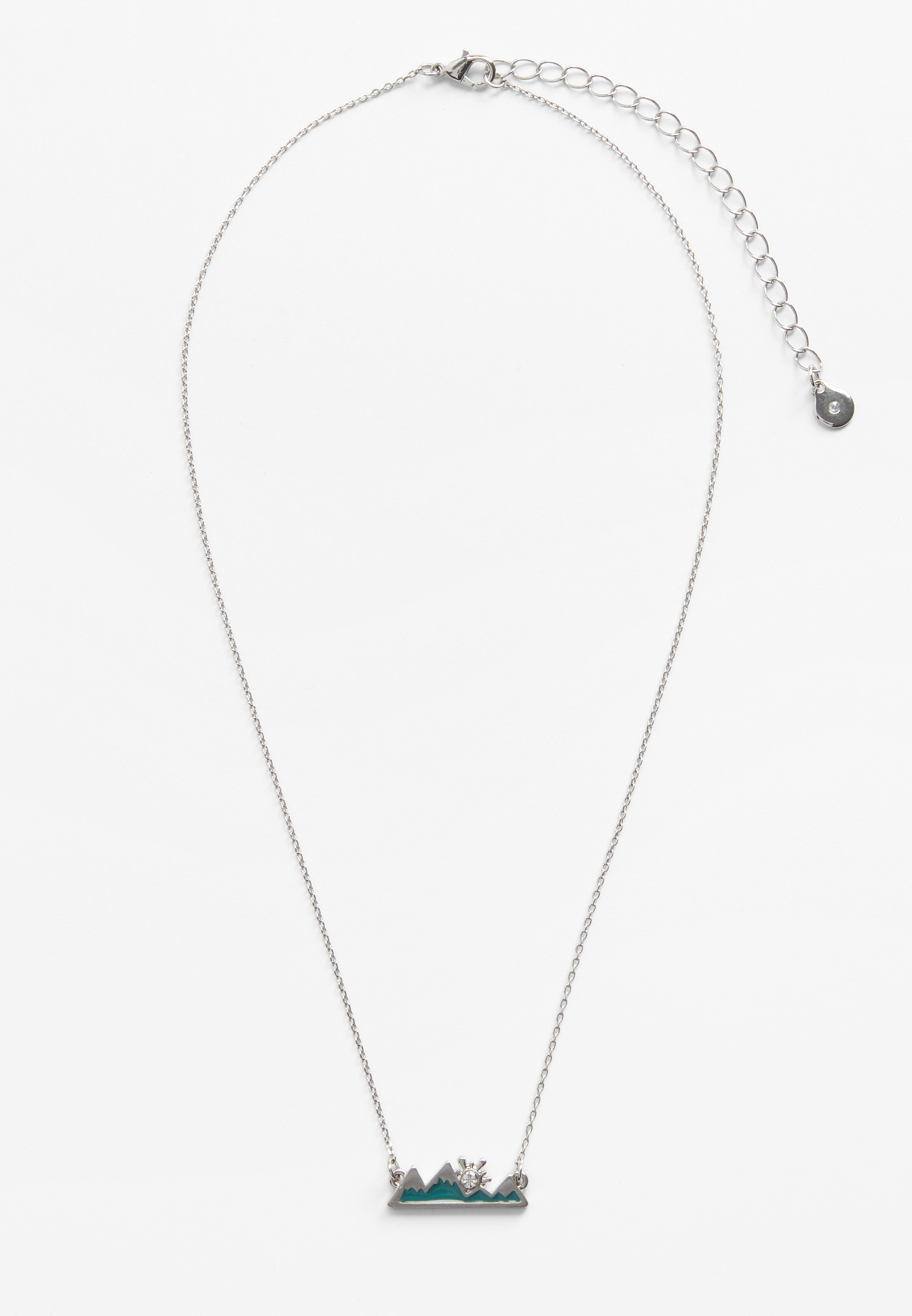Mountain Line Pendant Dainty Necklace, , large